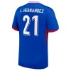 Maglia ufficiale Francia L. Hernandez 21 Casa Euro 2024 per Uomo